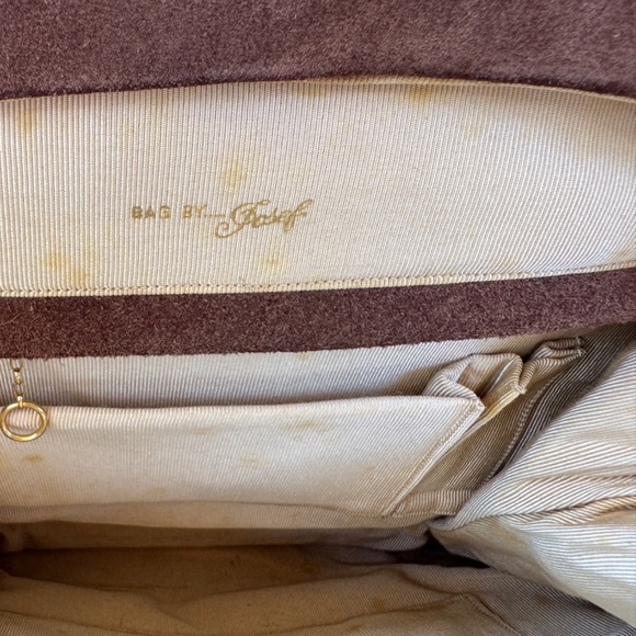 Vintage 1950s “Bag by Josef” Brown Suede Top Handle Purse - Picture 5 of 9